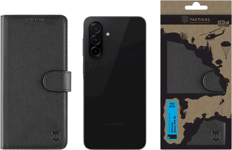 Tactical Field Notes skirtas Samsung Galaxy A26 5G dėklas telefonui juodos spalvos