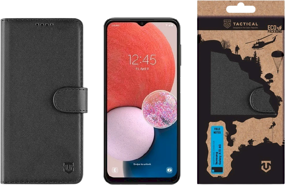 Tactical Field Notes skirtas Samsung Galaxy A13 4G dėklas telefonui juodos spalvos