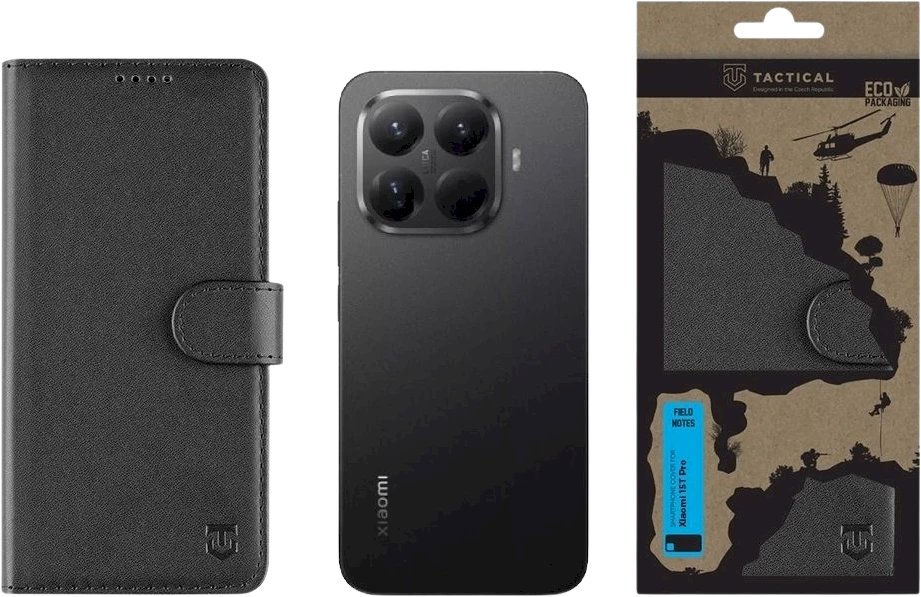 Tactical Field Notes dėklas skirtas Xiaomi 15T Pro juodos spalvos