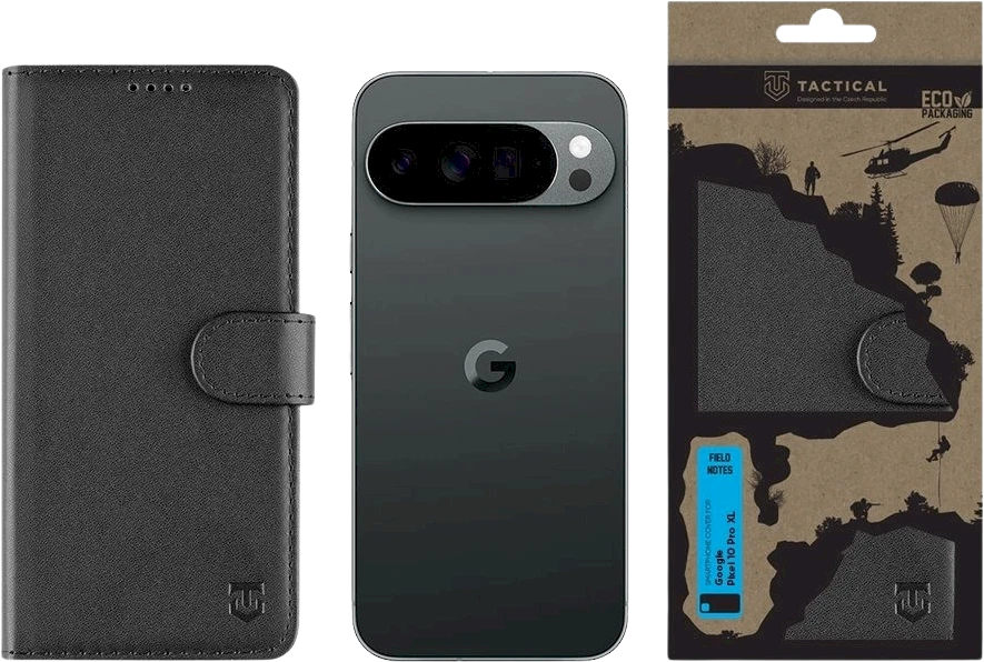 Dėklas Tactical Field Notes skirtas Google Pixel 10 Pro XL juodos spalvos