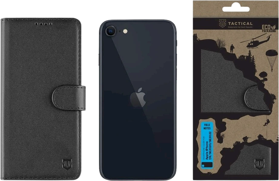 Tactical Field Notes skirtas Apple iPhone 7/8/SE2020/SE2022 dėklas telefonui juodos spalvos
