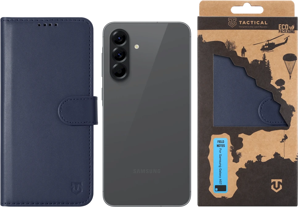 Tactical Field Notes dėklas skirtas Samsung Galaxy A57 mėlynos spalvos
