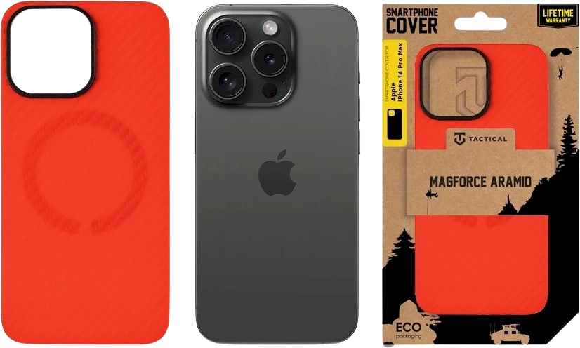 Tactical MagForce Aramid Bloody Mary Limited Edition skirtas Apple iPhone 14 Pro Max dėklas telefonui