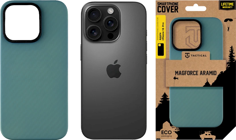 Tactical MagForce Aramid dėklas skirtas Apple iPhone 16 Pro Mėlyna Jay