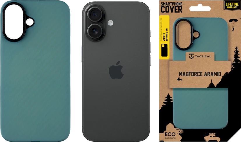 Mėlyna Tactical MagForce Aramid dėklas skirtas Apple iPhone 16 Mėlyna Jay