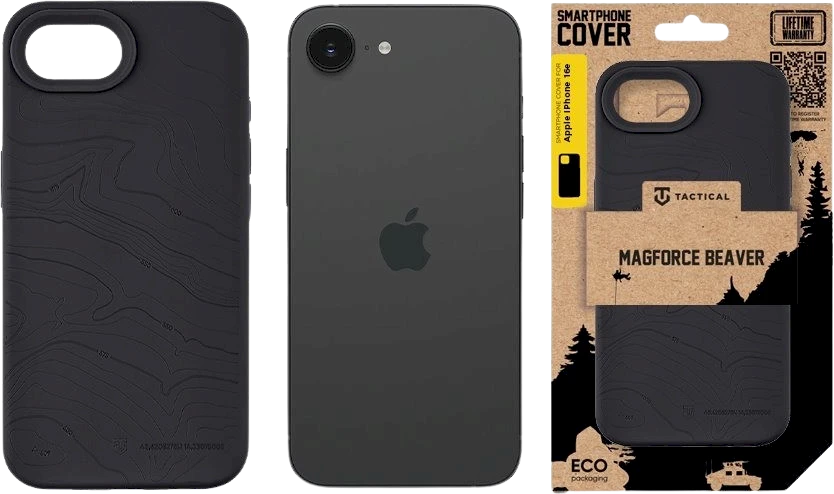 Tactical MagForce Beaver dėklas skirtas iPhone 16e Asphalt