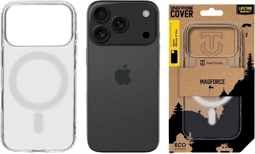 Tactical MagForce dėklas skirtas Apple iPhone 17 Pro skaidrus