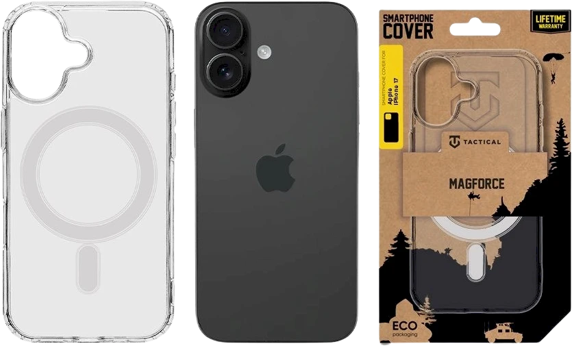 Tactical MagForce dėklas skirtas Apple iPhone 17 skaidrus