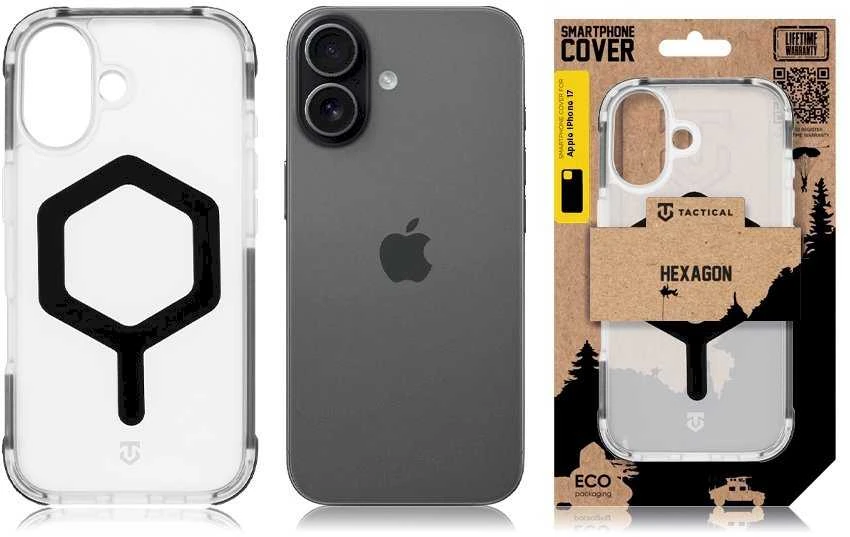 Tactical MagForce Hexagon dėklas skirtas Apple iPhone 17 T-Juodas