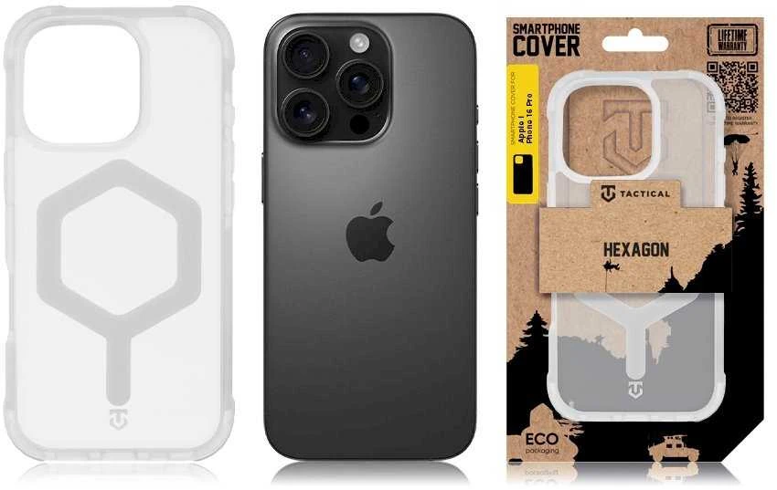 Tactical MagForce Hexagon dėklas skirtas Apple iPhone 16 Pro T-Baltas