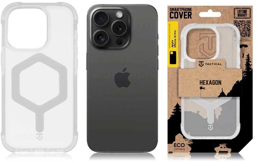 Tactical MagForce Hexagon dėklas skirtas Apple iPhone 15 Pro T-Baltas