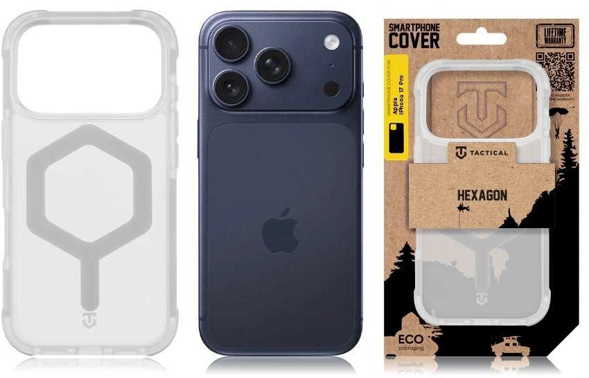 Tactical MagForce Hexagon dėklas skirtas Apple iPhone 17 Pro T-Baltas