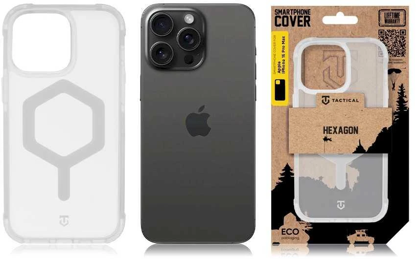 Tactical MagForce Hexagon dėklas skirtas Apple iPhone 15 Pro Max T-Baltas