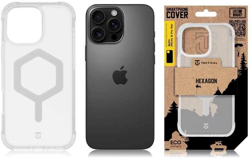 Tactical MagForce Hexagon dėklas skirtas Apple iPhone 16 Pro Max T-Baltas