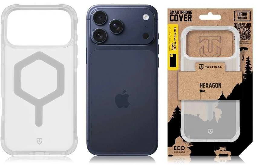 Tactical MagForce Hexagon dėklas skirtas Apple iPhone 17 Pro Max T-Baltas