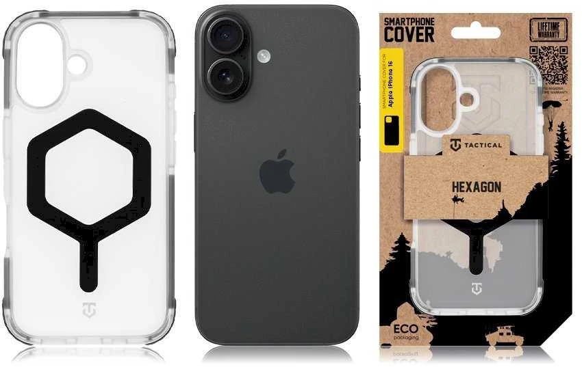 Tactical MagForce Hexagon dėklas skirtas Apple iPhone 16 T-Juodas