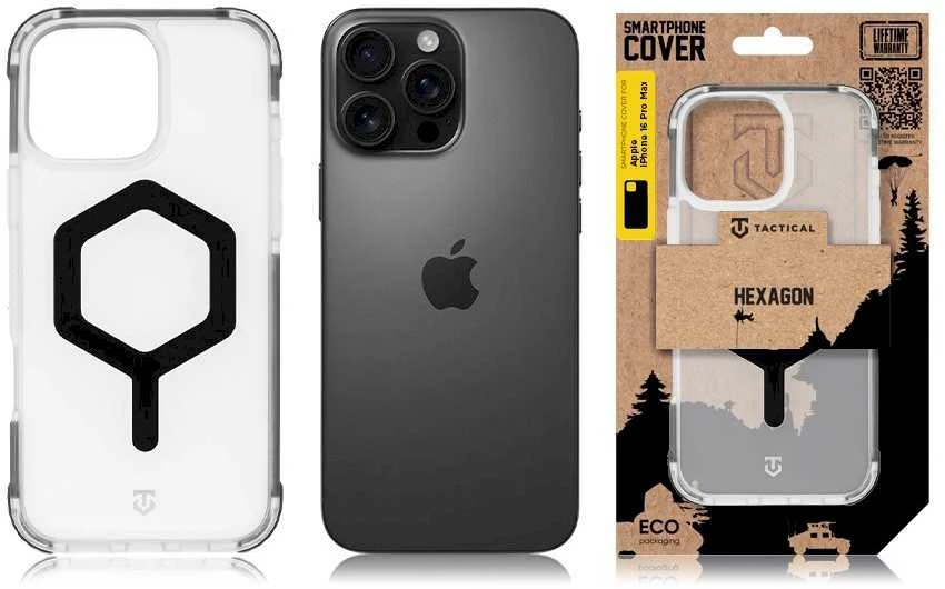 Tactical MagForce Hexagon dėklas skirtas Apple iPhone 16 Pro Max T-Juodas