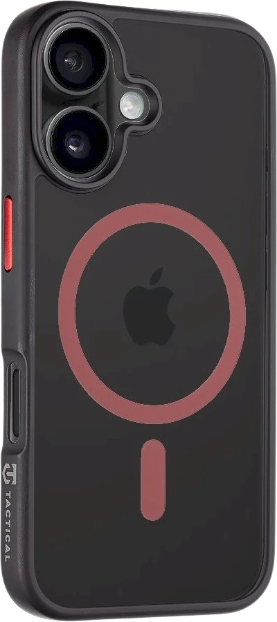 Tactical MagForce Hyperstealth 2.0 dėklas telefonui Apple iPhone 16 juodos ir raudonos spalvos