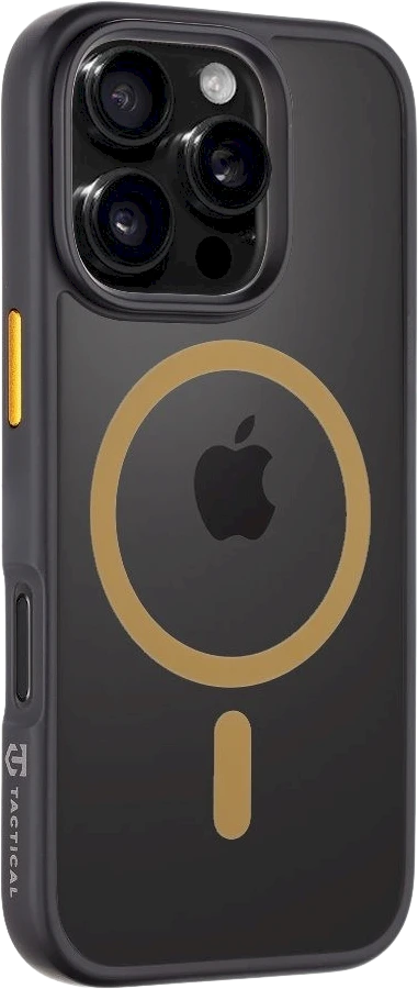 Tactical MagForce Hyperstealth 2.0 dėklas telefonui Apple iPhone 16 Pro juodos ir geltonos spalvos