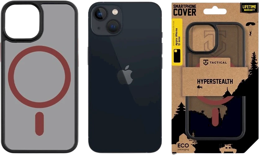 Tactical MagForce Hyperstealth 2.0 dėklas skirtas Apple iPhone 13 mini juodos spalvos/Raudona