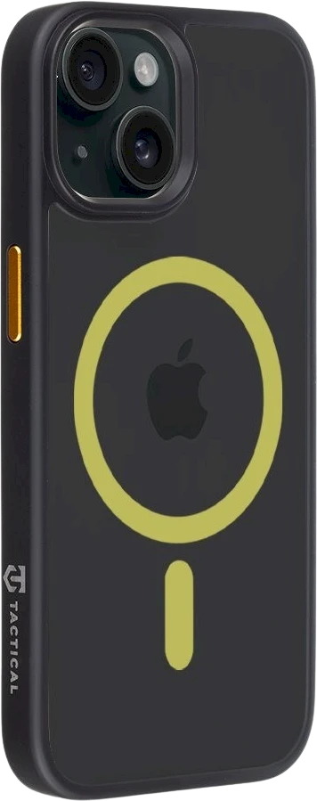 Tactical MagForce Hyperstealth 2.0 dėklas telefonui Apple iPhone 15 juodos ir geltonos spalvos