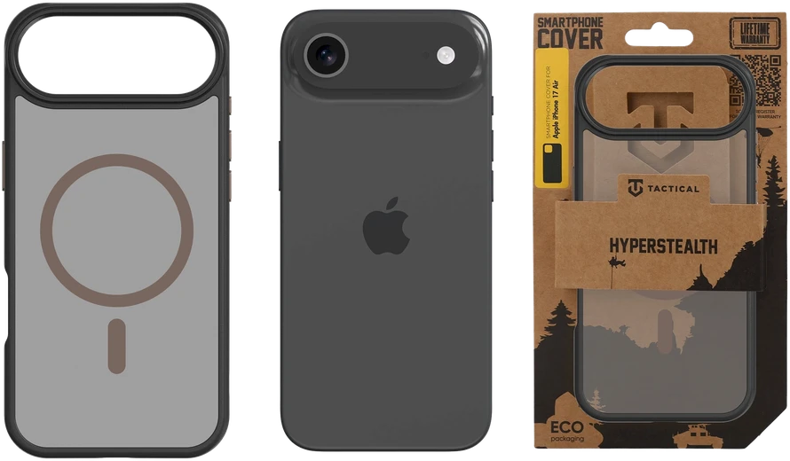 Tactical MagForce Hyperstealth 2.0 dėklas skirtas Apple iPhone Air Juodas/Moucha Moose
