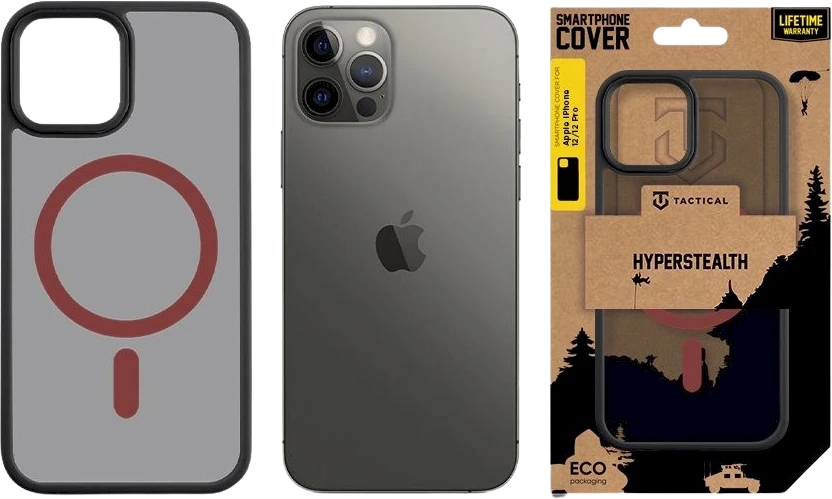 Tactical MagForce Hyperstealth 2.0 dėklas skirtas Apple iPhone 12/12 Pro juodos spalvos/Raudona