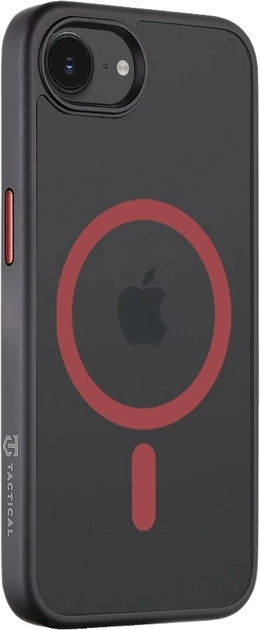 Tactical MagForce Hyperstealth 2.0 dėklas telefonui Apple iPhone 16e juodos ir raudonos spalvos