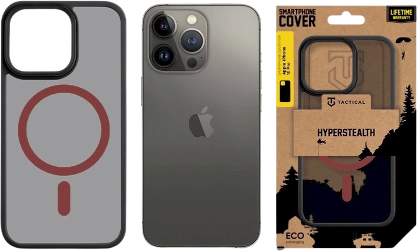 Tactical MagForce Hyperstealth 2.0 dėklas skirtas Apple iPhone 13 Pro juodos spalvos/Raudona