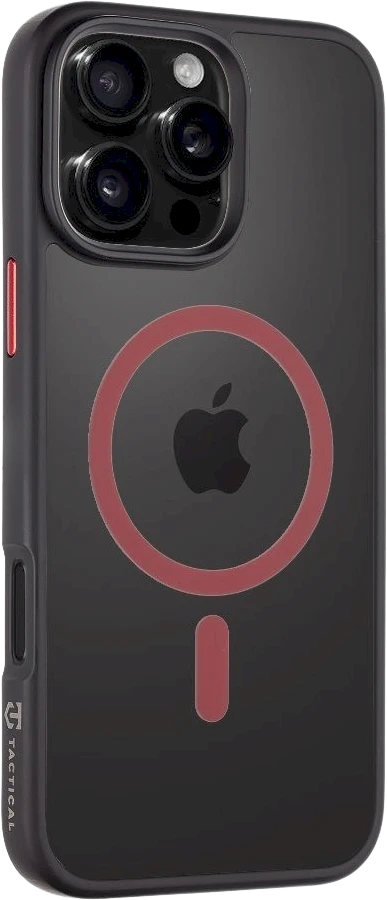 Tactical MagForce Hyperstealth 2.0 dėklas telefonui skirtas Apple iPhone 16 Pro Max juodos ir raudonos spalvos