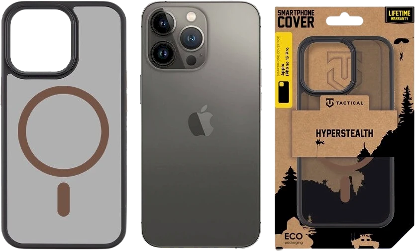 Tactical MagForce Hyperstealth 2.0 dėklas skirtas Apple iPhone 13 Pro Juodas/Moucha Moose