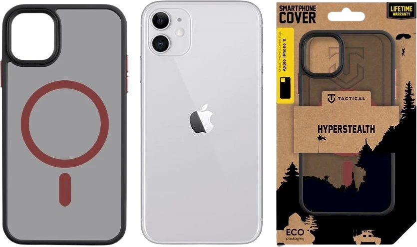 Tactical MagForce Hyperstealth 2.0 dėklas telefonui Apple iPhone 11 juodos ir raudonos spalvos