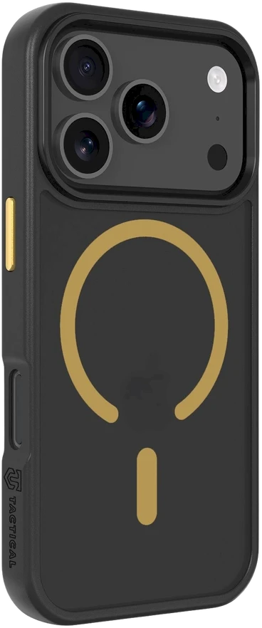 Tactical MagForce Hyperstealth 2.0 dėklas skirtas Apple iPhone 17 Pro juodos ir geltonos spalvos