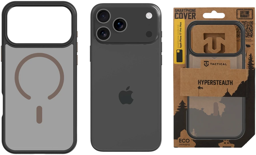 Tactical MagForce Hyperstealth 2.0 dėklas skirtas Apple iPhone 17 Pro Max juodos spalvos/Moucha Moose