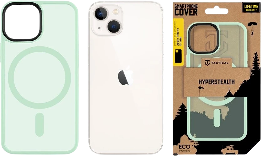 Dėklas Tactical MagForce Hyperstealth dangtelis iPhone 13 mini Beach Žalias
