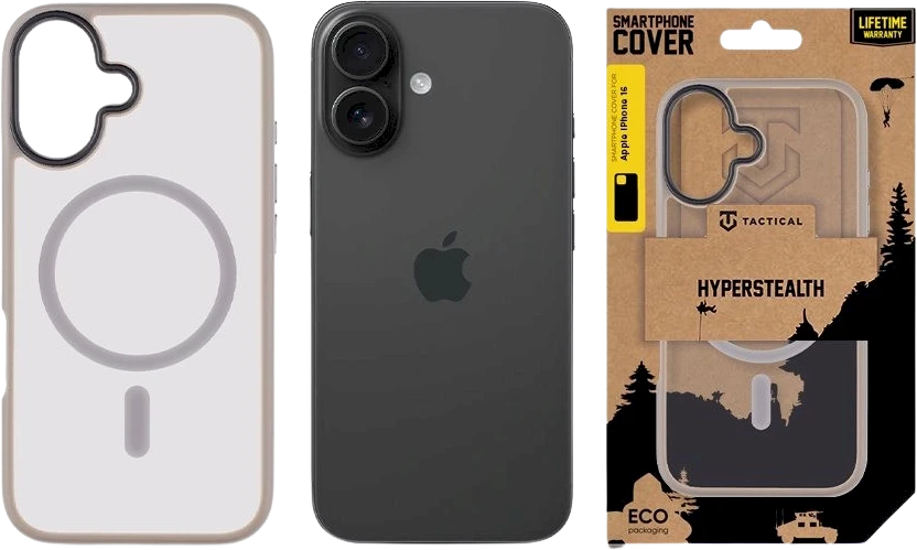 Tactical MagForce Hyperstealth dėklas telefonui Apple iPhone 16 pilkos spalvos