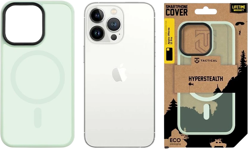 Dėklas Tactical MagForce Hyperstealth dangtelis, skirtas iPhone 13 Pro Beach Žalias