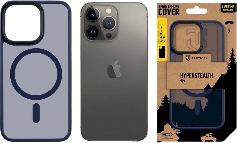 Dėklas Mėlyna Tactical MagForce Hyperstealth dangtelis, skirtas iPhone 13 Pro Deep Mėlyna