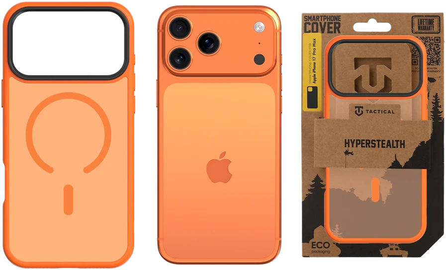 Tactical MagForce Hyperstealth dėklas skirtas Apple iPhone 17 Pro Max Agent oranžinės spalvos
