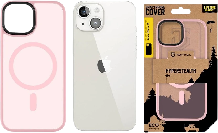 Tactical MagForce Hyperstealth dėklas telefonui Apple 15 Rožinė Panther