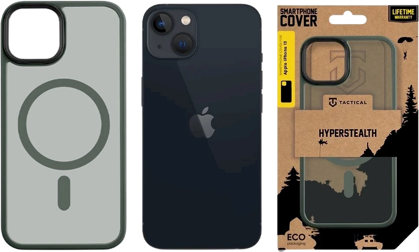 Dėklas Tactical MagForce Hyperstealth dangtelis, skirtas iPhone 13 Forest Žalias