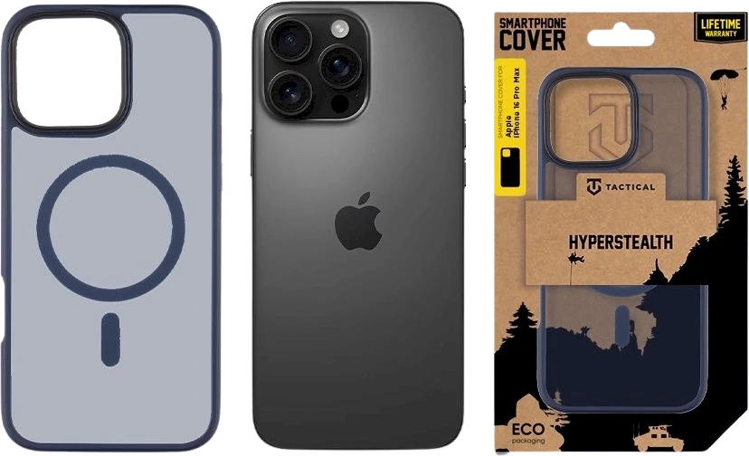 Tactical MagForce Hyperstealth dėklas telefonui Apple iPhone 16 Pro Max mėlynos spalvos