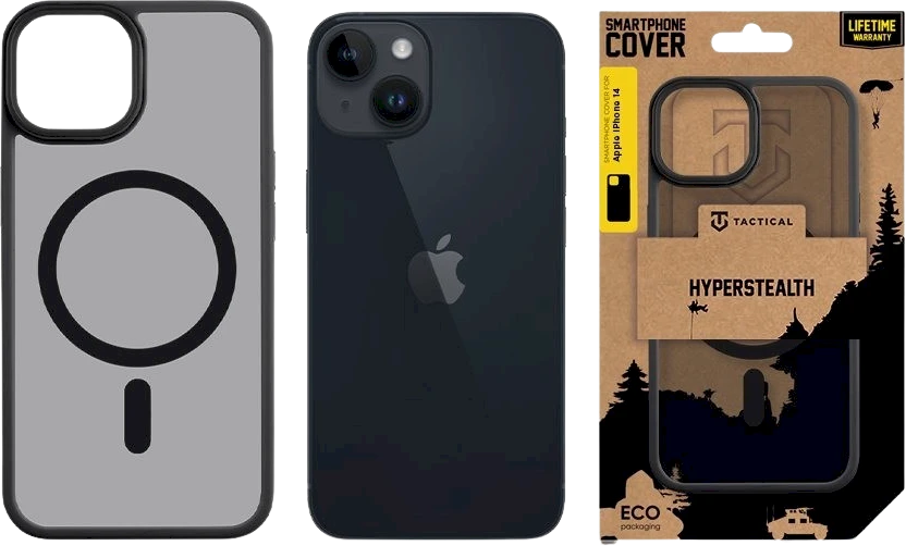 Dėklas Tactical MagForce Hyperstealth dangtelis, skirtas iPhone 14 Asphalt