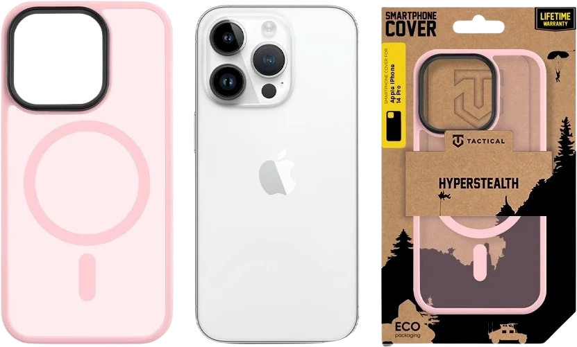 Tactical MagForce Hyperstealth dėklas telefonui Apple 14 Pro Rožinė Panther