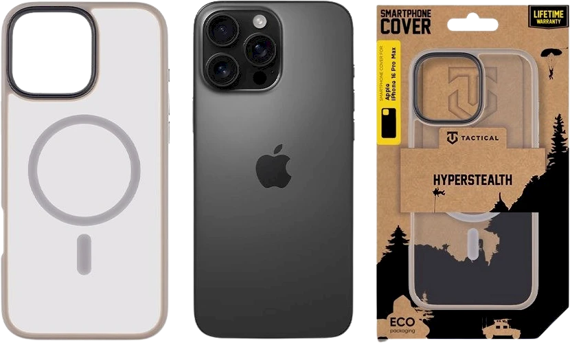 Tactical MagForce Hyperstealth dėklas telefonui Apple iPhone 16 Pro Max pilkos spalvos