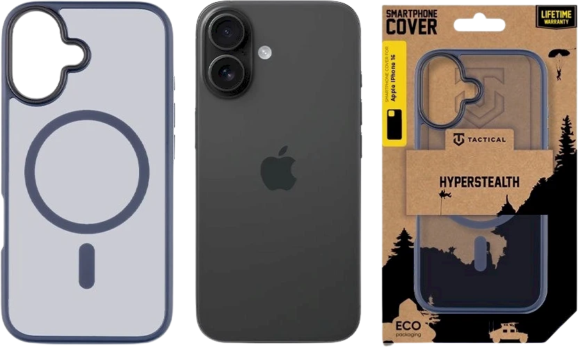 Tactical MagForce Hyperstealth dėklas telefonui Apple iPhone 16 mėlynos spalvos