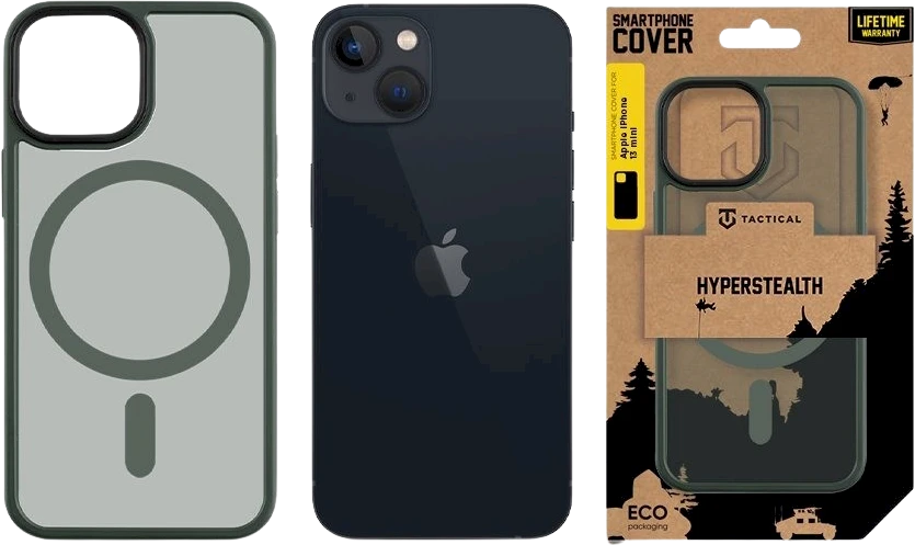Dėklas Tactical MagForce Hyperstealth dangtelis, skirtas iPhone 13 mini Forest Žalias
