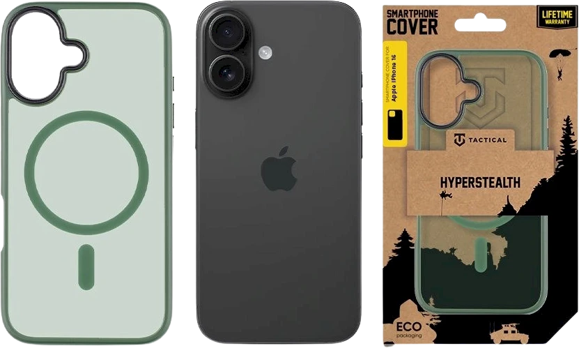 Tactical MagForce Hyperstealth dėklas telefonui Apple iPhone 16 miško žalios spalvos