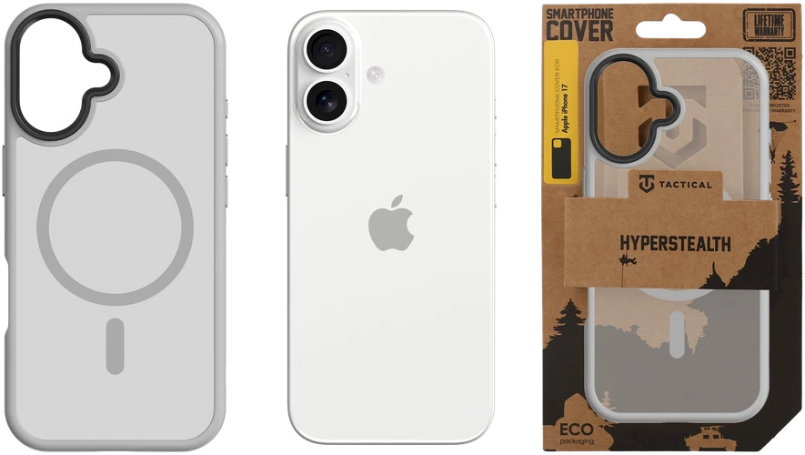 Tactical MagForce Hyperstealth dėklas skirtas Apple iPhone 17 Light Pilkas