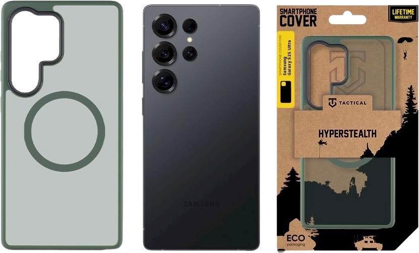 Tactical MagForce Hyperstealth dėklas skirtas Samsung Galaxy S25 Ultra miško žalios spalvos